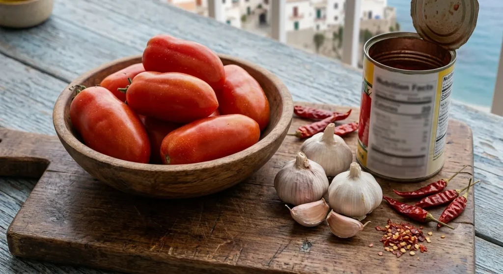 San Marzano tomatoes for Penne all'Arrabbiata